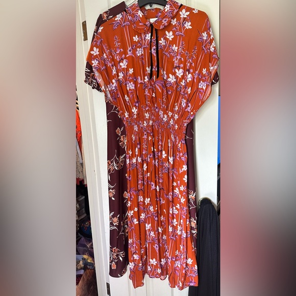 VERY RARE Corey Lynn Calter Clementine dress Size Large orange Anthropologie - Picture 4 of 4